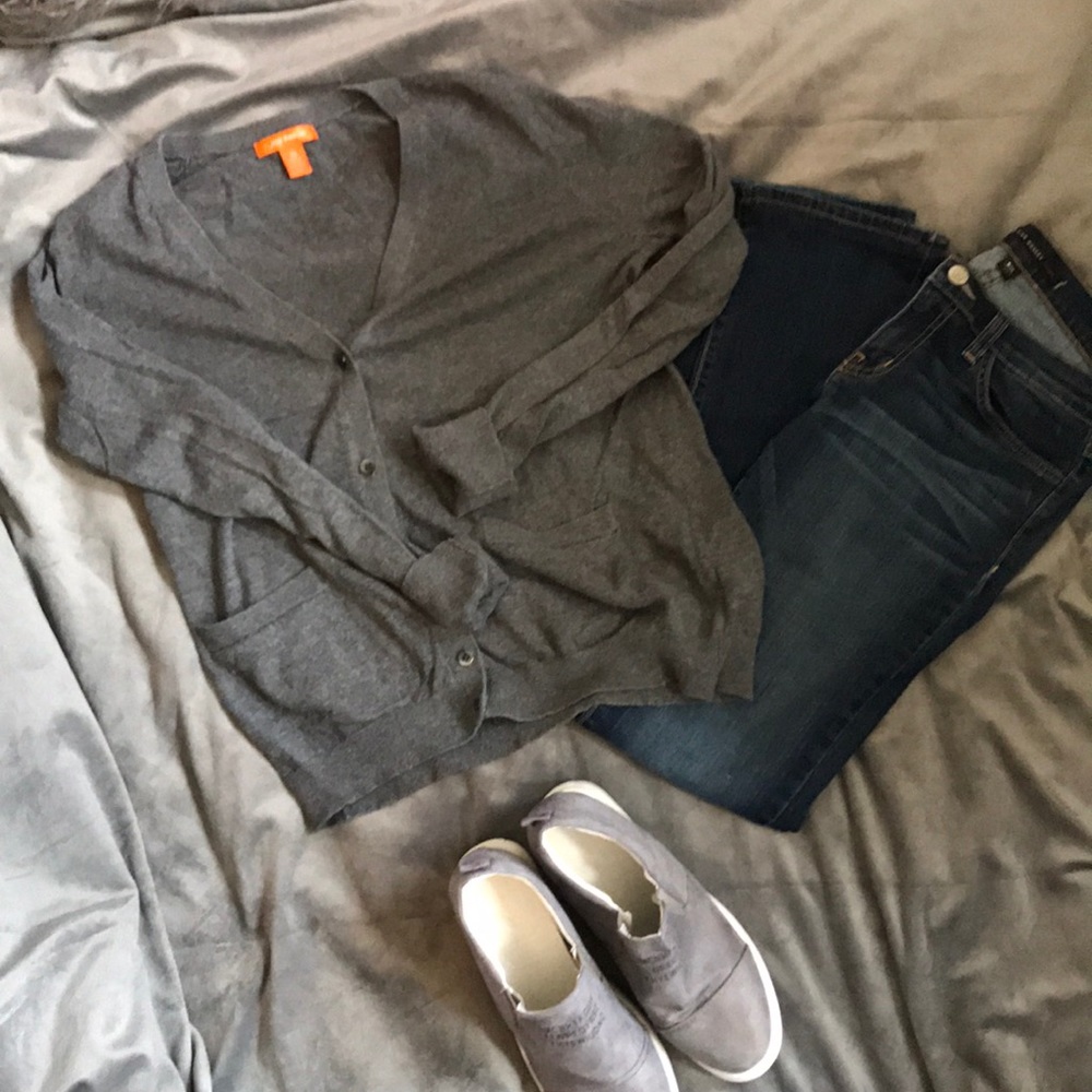 JOE FRESH Gray Cardigan sz L